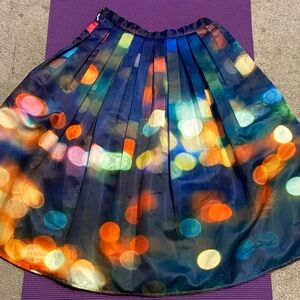 Multi colored pleated skirt